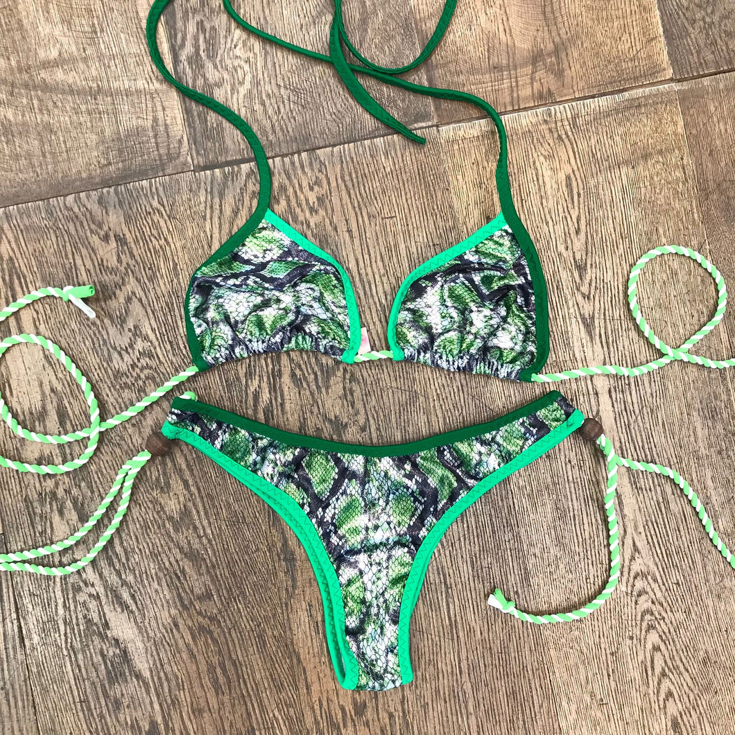 268 - Bikini Janne Ibiza - pitone verde e lurex