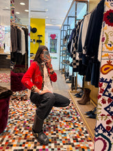 Carica l&#39;immagine nel visualizzatore di Gallery, Cardigan Rosso &amp; Leopardato
