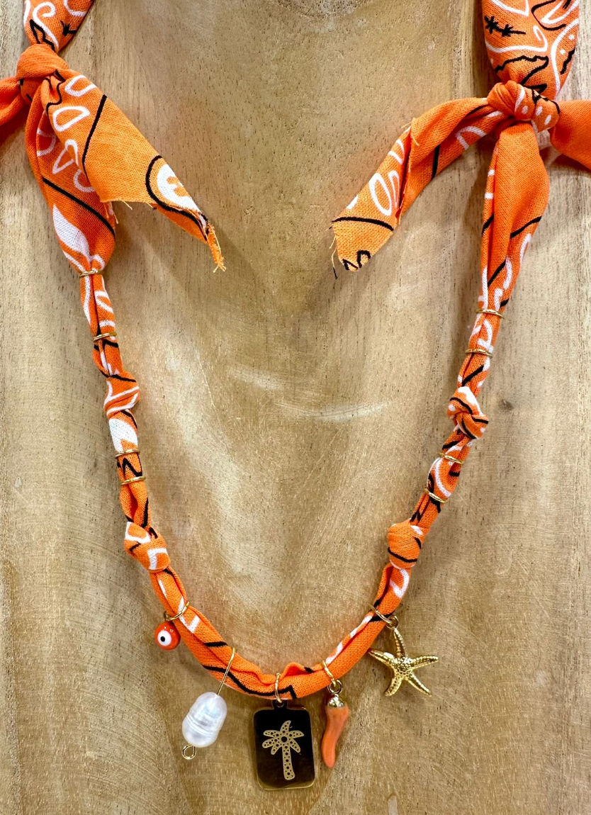 COLLANA BANDANA - ARANCIO (D)