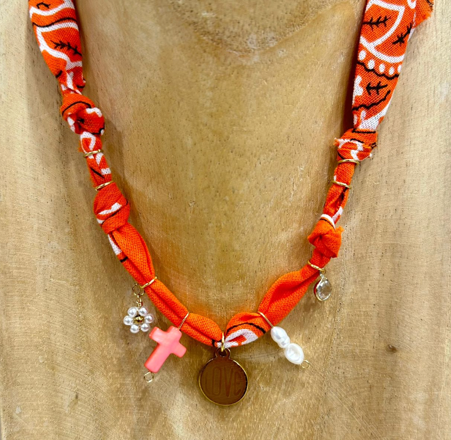 COLLANA BANDANA - ARANCIO SCURO (F)