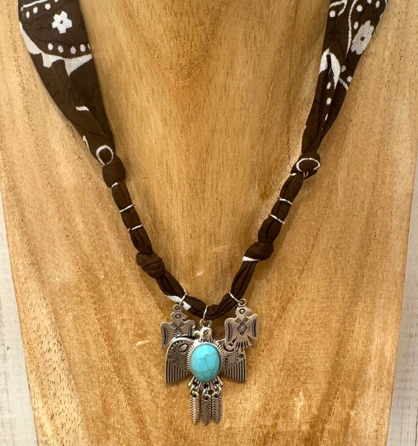 COLLANA BANDANA - MARRONE (M)