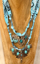Carica l&#39;immagine nel visualizzatore di Gallery, COLLANA BANDANA - TURCHESE (U)
