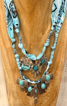 Carica l&#39;immagine nel visualizzatore di Gallery, COLLANA BANDANA - TURCHESE (U)
