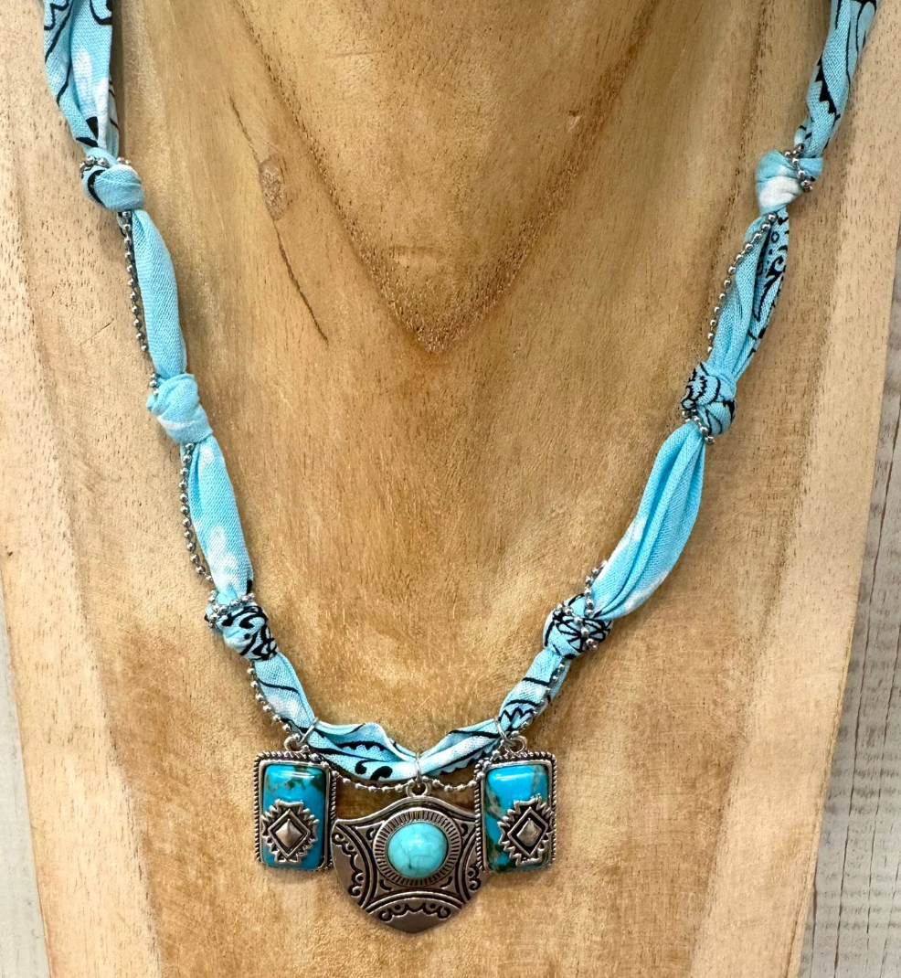 COLLANA BANDANA - TURCHESE (U)