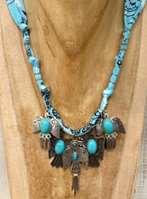 Carica l&#39;immagine nel visualizzatore di Gallery, COLLANA BANDANA - TURCHESE (U)
