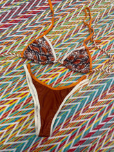 Carica l&#39;immagine nel visualizzatore di Gallery, 125 - Bikini Janne Ibiza - velluto pitonato arancio
