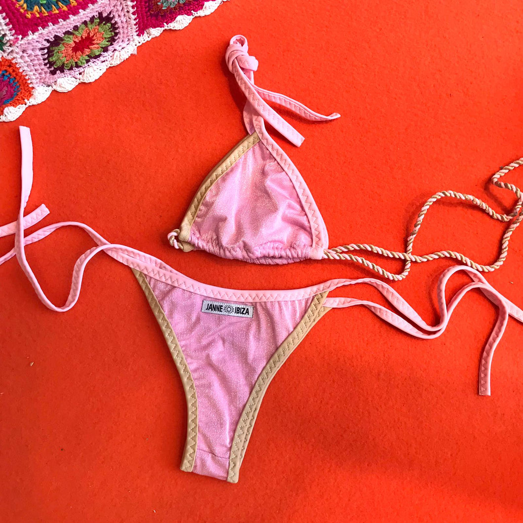 74 - Bikini Janne Ibiza - lurex rosa chiaro